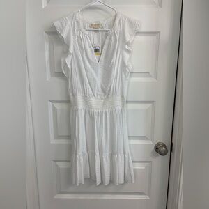 Michael Kors Women's Flounce-Sleeve Tiered Mini Dress